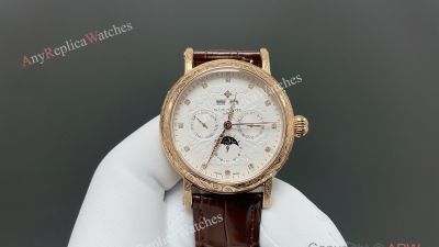 Patek Philippe Calatrava CH29-535 Movement 42mm Engraved RG/WG Bezel Watch
